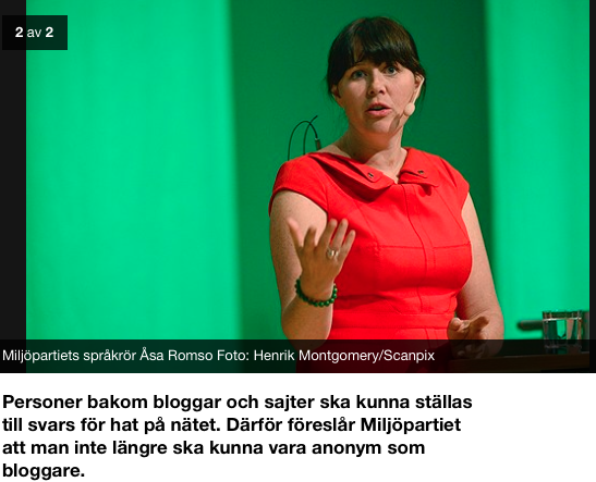 M och Mp vill förbjuda anonymitet – igen Romson SR