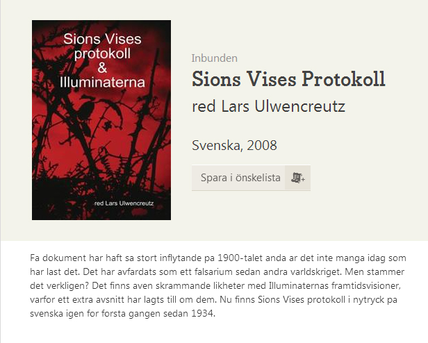 Sions Vises Protokoll på AdLibris