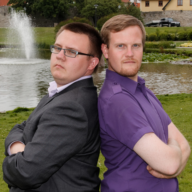 Markus Mattila (S) och Per Pettersson (L)