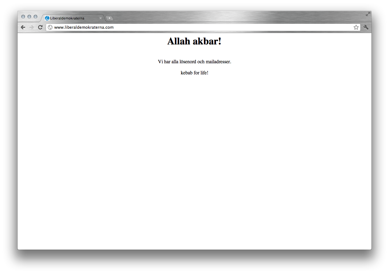 Liberaldemokraterna.com hackad som hämnd