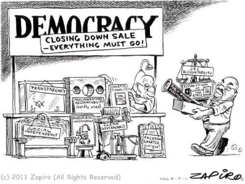 Pressfriheten hotad i Sydafrika